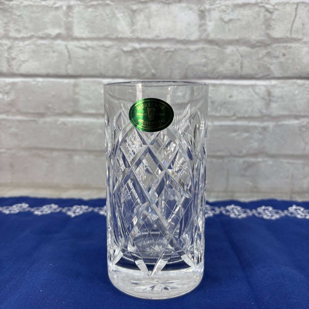 Heritage Irish Crystal cylindrical tumbler Scottsdale Insurance Company 6"